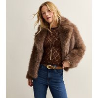 Women's Brown Faux Fur Coat New Look | New Look (UK)