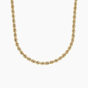 14K Yellow Gold Bailey 22 in. Lightweight Rope Chain Necklace (3.3mm) | Brilliant Earth