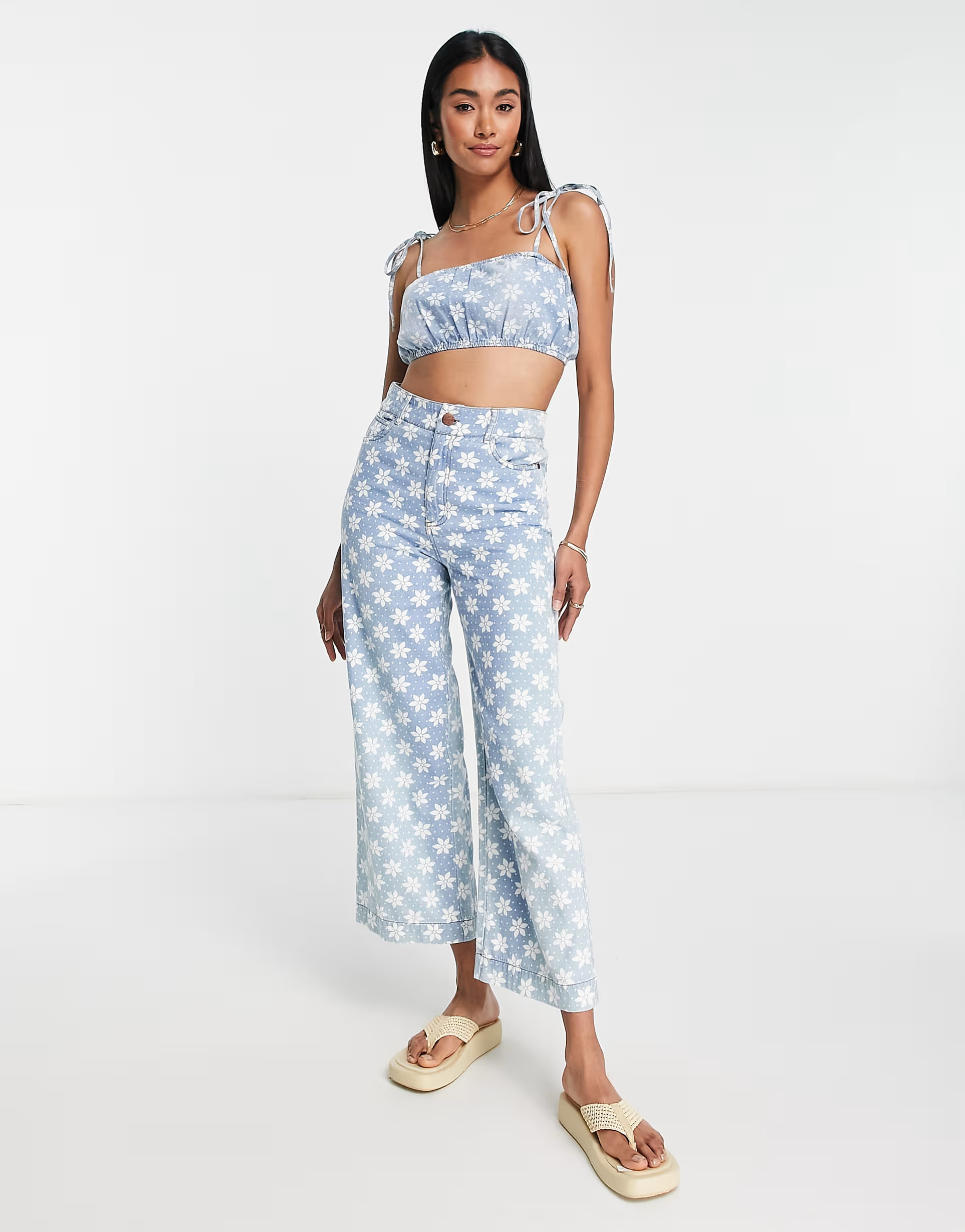 Billabong x Wrangler Perfect Pair beach pants in blue ditsy floral print - part of a set  | ASOS | ASOS (Global)