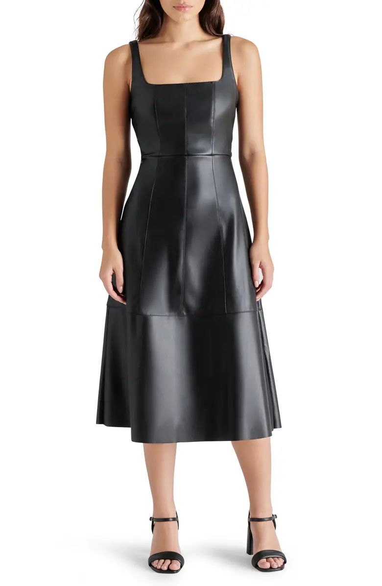 Steve Madden Damara Faux Leather Midi Dress | Nordstrom | Nordstrom