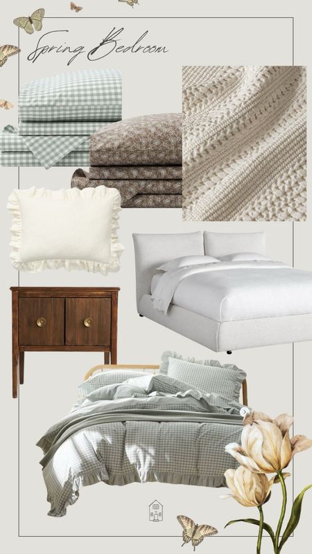 Spring bedroom mood board! So excited to see this room with some more sage green in the mix! 

#LTKhome #LTKSeasonal
