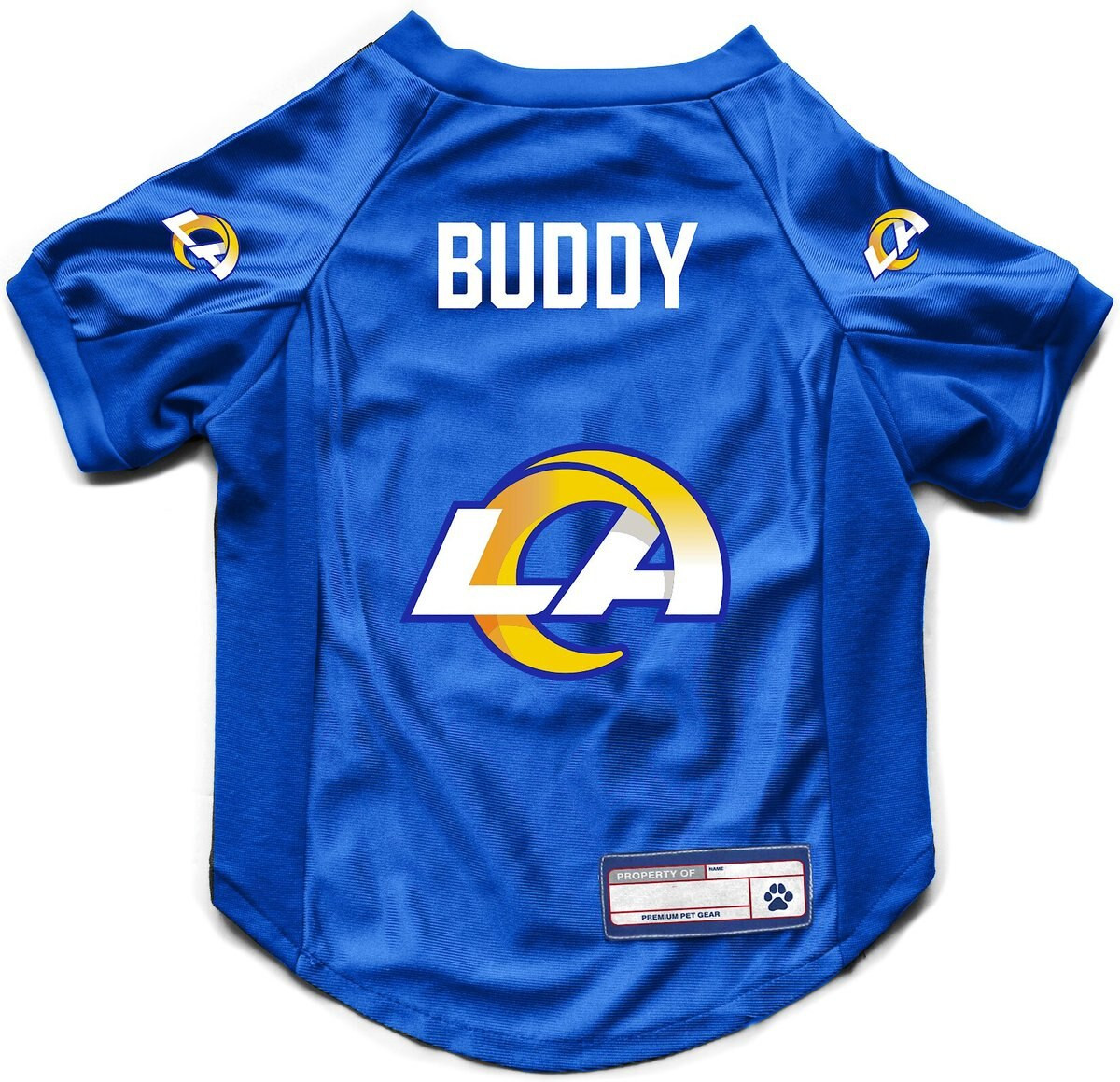 Littlearth NFL Personalized Stretch Dog & Cat Jersey, Los Angeles Rams, X-Small | Chewy