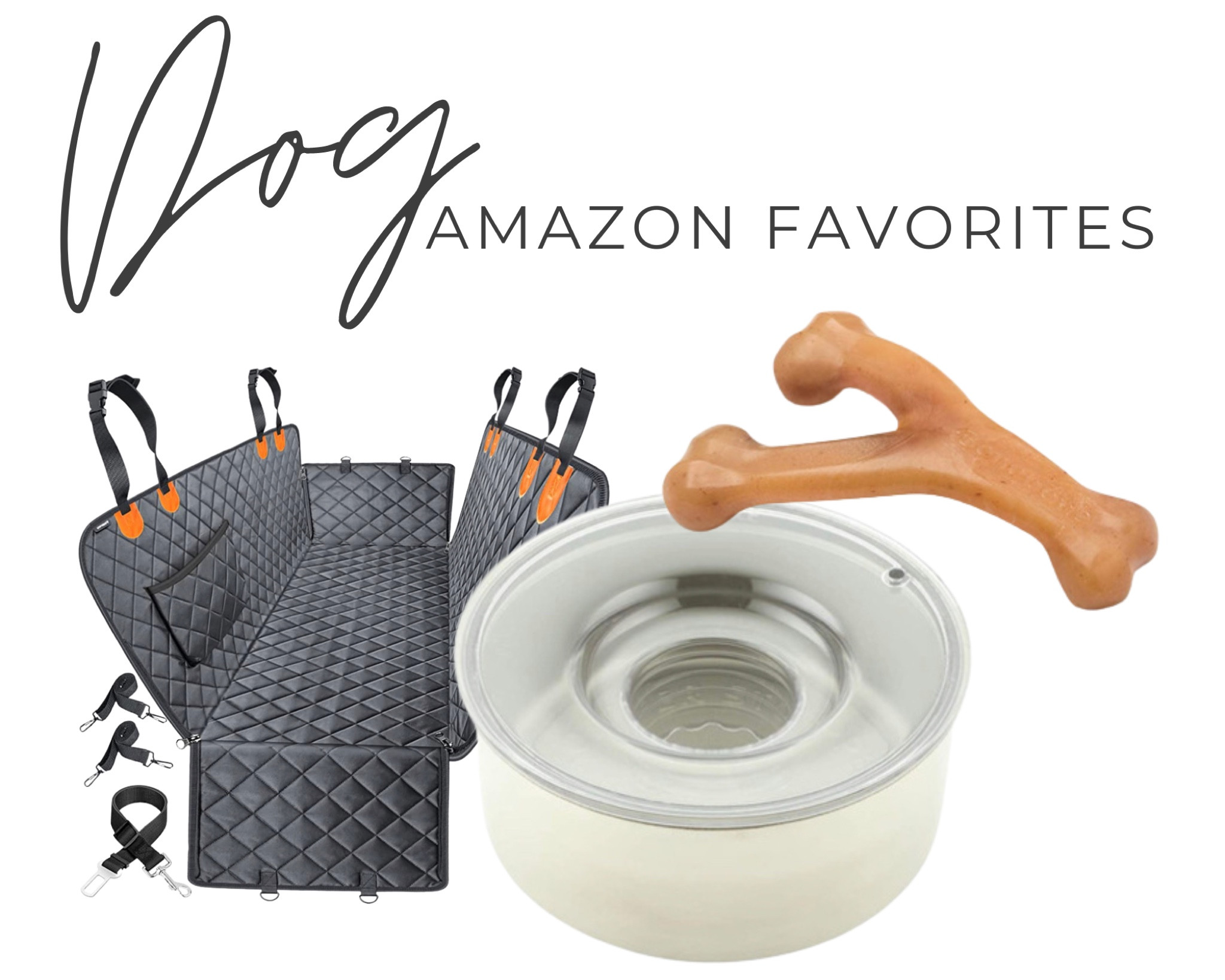 Top 3 Favorite Amazon finds for our dogs 🐶 
This slobber stopper will always be in my house for water!! It stops the giant mess of water drooling off their mouth all over the house. This bone is like dog crack! Ours fight over it all the time. It’s their favorite chew ♥️ This seat cover can be switched to zip & unzip into different configurations. 

#LTKfamily #LTKFind #LTKhome