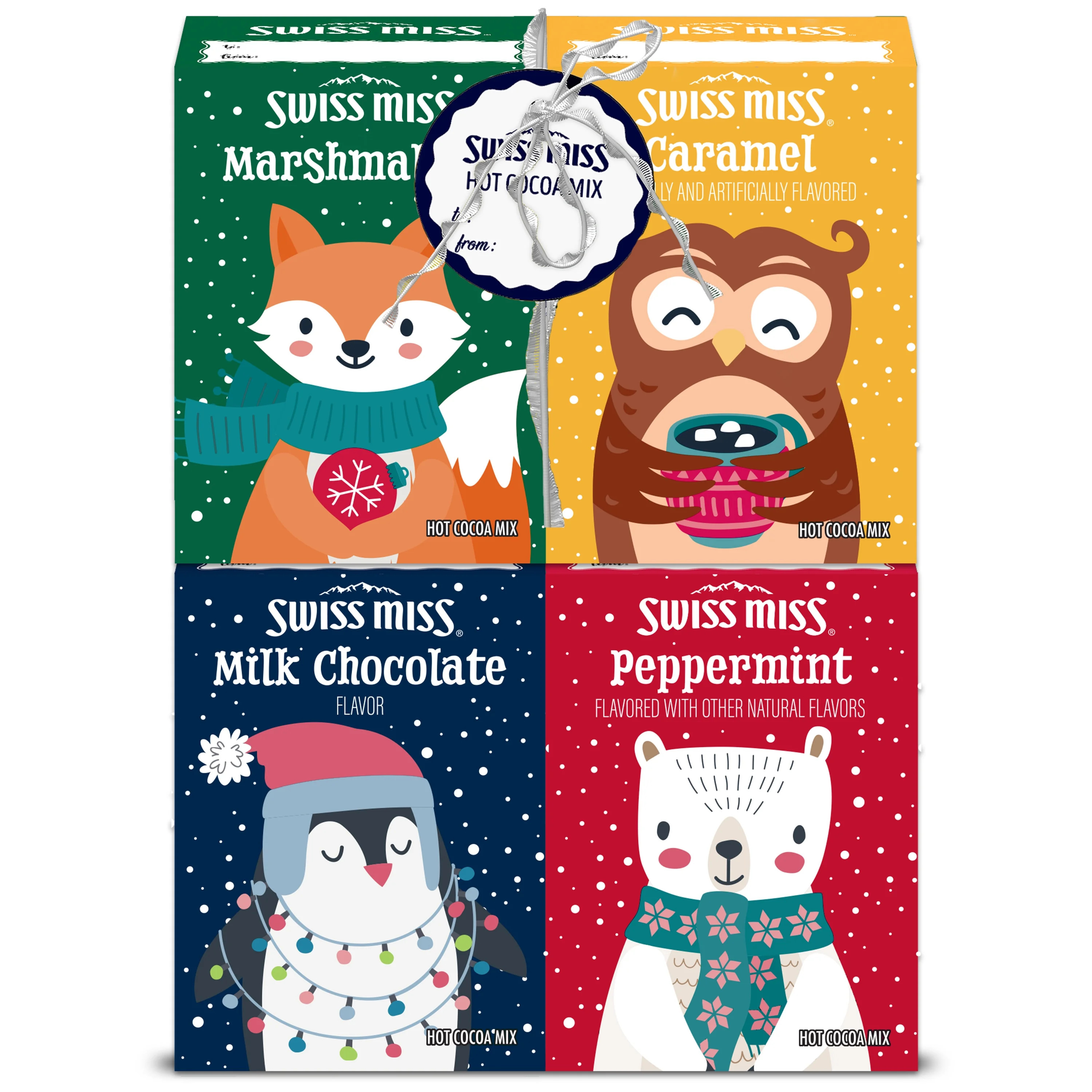 Swiss Miss Assorted Flavor Hot Cocoa Gift Pack, 5.52 oz, 4 Count Cartons | Walmart (US)