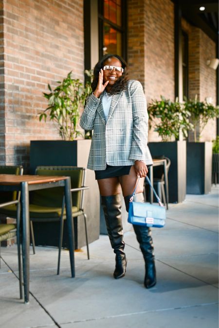 Call brunch outfit. Mini leather skirt outfits. #midsizefashion 

#LTKSeasonal #LTKmidsize #LTKstyletip