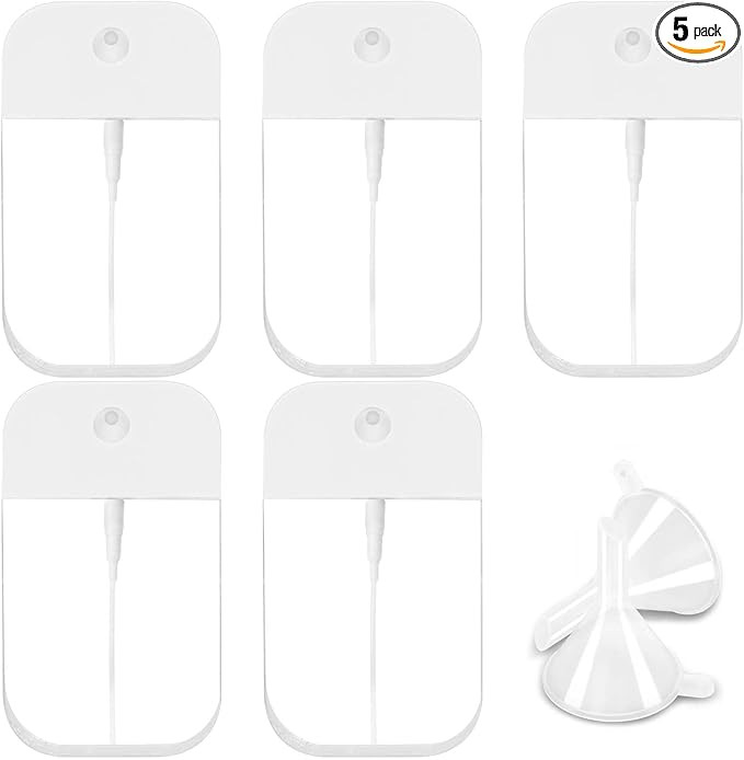 5 PCS Clear Spray Bottles, Portable Card Spray Bottles, 50 ML Refillable Plastic Perfume Atomizer... | Amazon (US)