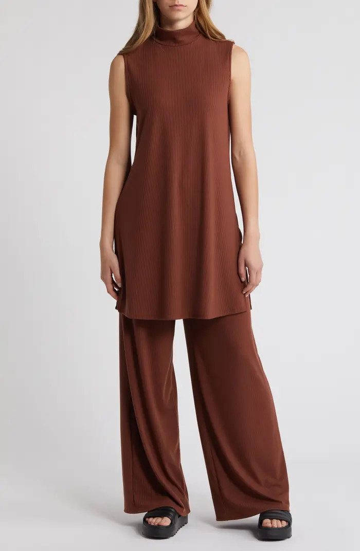Gigi Rib Sleeveless Top & Wide Leg Pants | Nordstrom