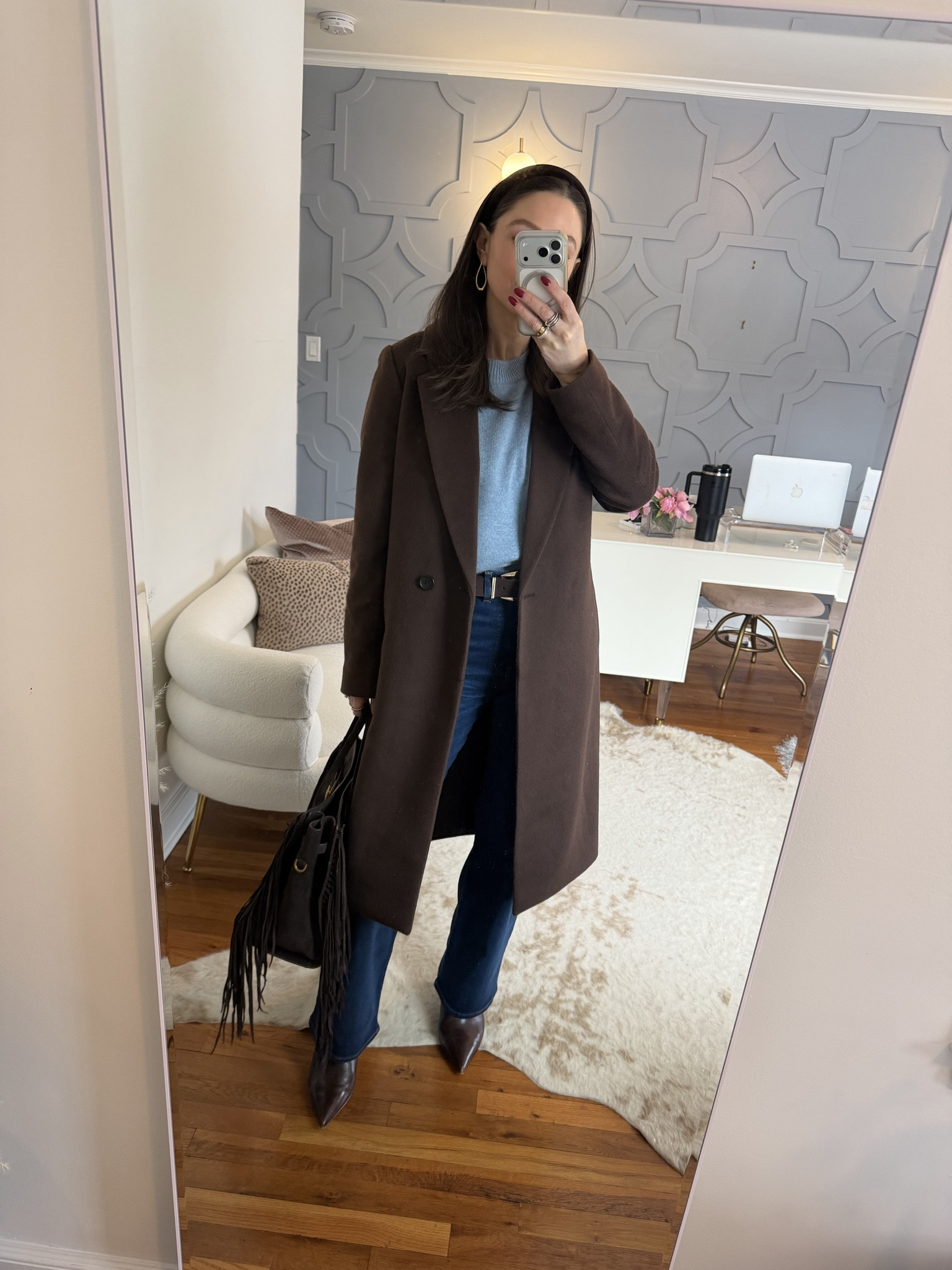 The best jeans and sweater. 
True to size in all. 
Boots size up half a size!

#LTKOver40 #LTKootd