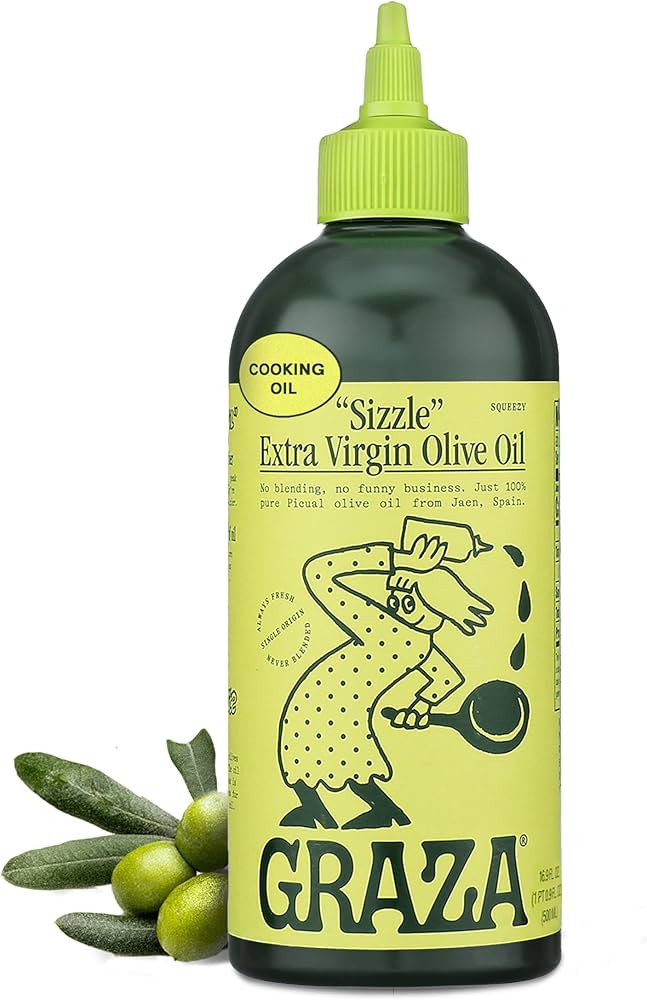Graza Sizzle Extra Virgin Olive Oil, Cooking Oil - High Polyphenol Peak Harvest EVOO Cooking Oil ... | Amazon (US)