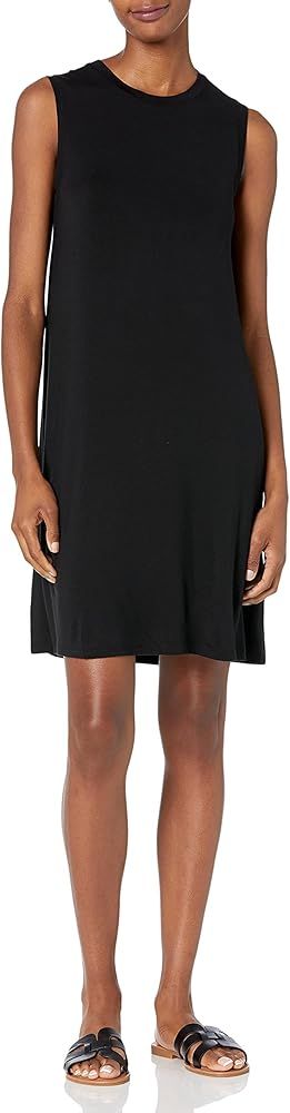 Amazon Essentials Women's Jersey Relaxed-Fit Muscle-Sleeve Swing Dress (Previously Daily Ritual) | Amazon (US)