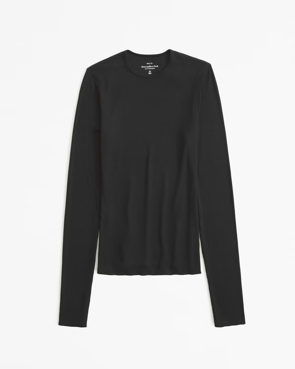 Long-Sleeve Featherweight Rib Tuckable Top | Abercrombie & Fitch (US)