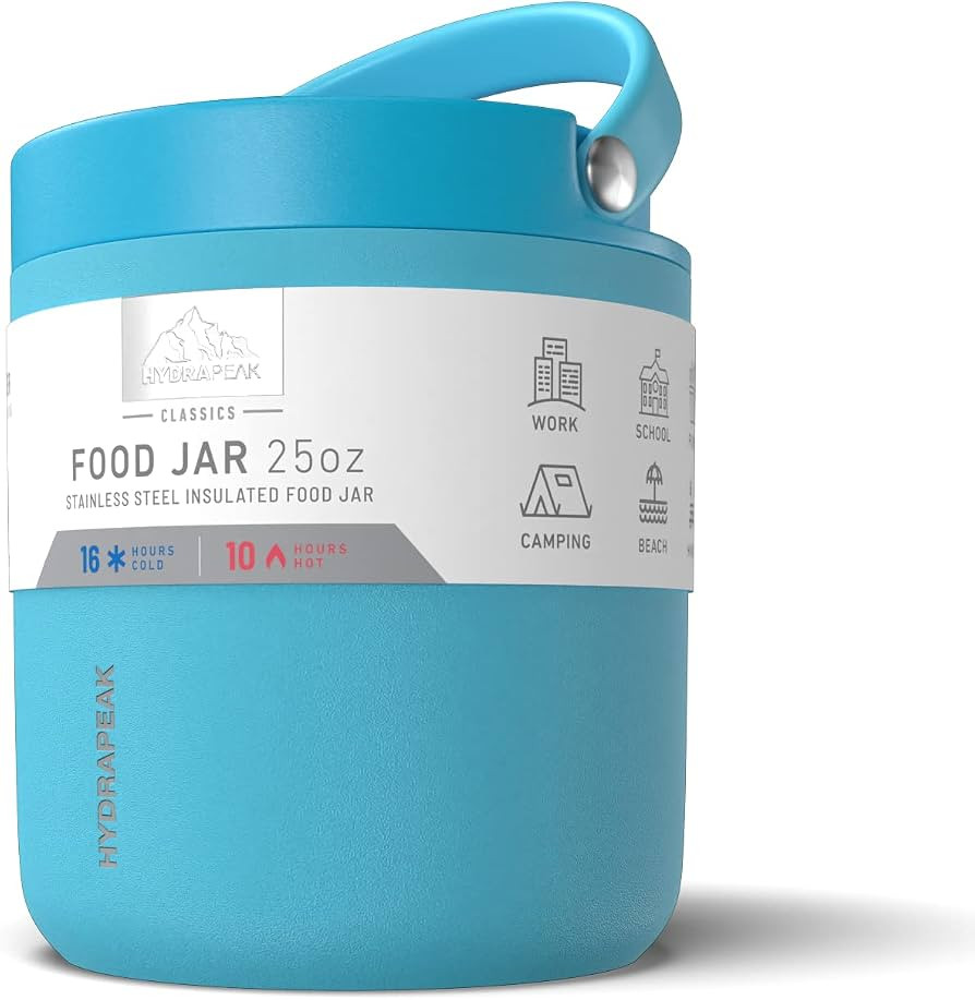 Hydrapeak 25oz Stainless Steel Vacuum Insulated Thermos Food Jar | Kids Thermos for Hot Food and ... | Amazon (US)
