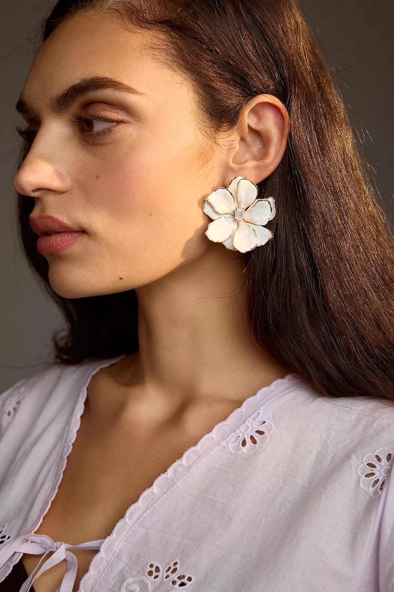 The Pink Reef Hand-Painted Earrings | Anthropologie (US)