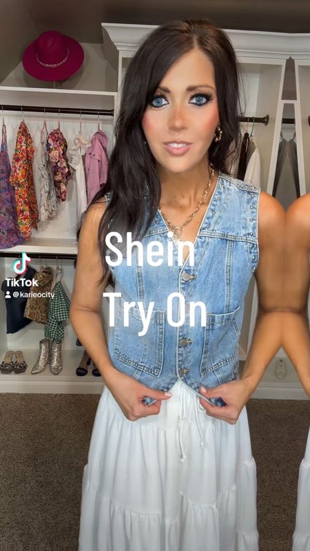 Shein Try On ♥️🤍💙

Shein// Try on// Jean vest Outfit// Denim Vest Outfit// White Midi Skirt Outfit // Cowgirl boots// Western Wear 

#LTKVideo #LTKFestival #LTKFindsUnder50