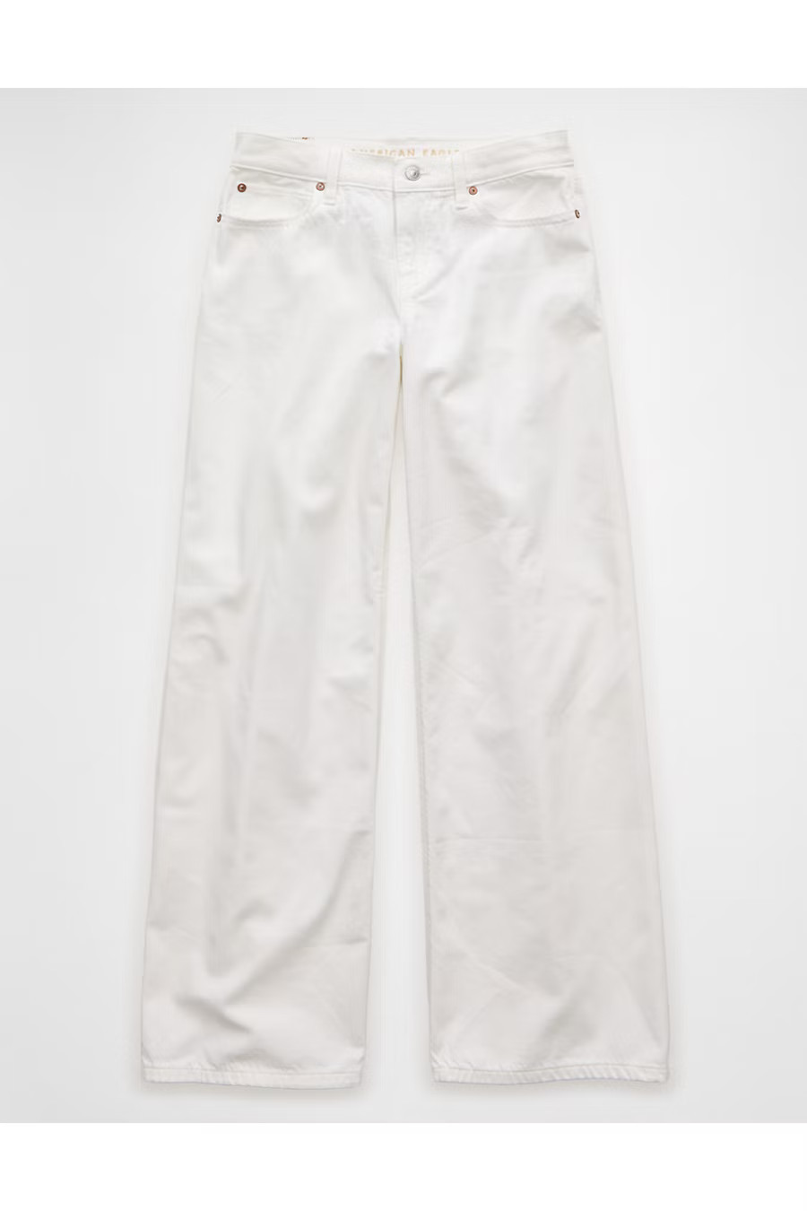 AE Dreamy Drape Low-Rise Ultra Wide-Leg Jean Women's Fresh White 14 Long | American Eagle Outfitters (US & CA)