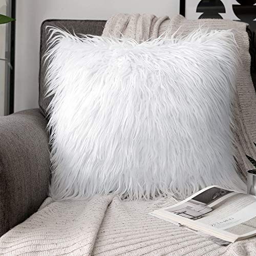 Phantoscope Luxury Series Throw Pillow Covers Faux Fur Mongolian Style Plush Cushion Case for Cou... | Amazon (US)