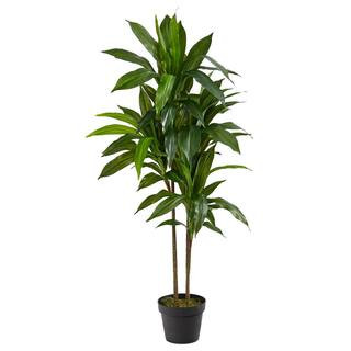 Nearly Natural Real Touch 48 in. Artificial H Green Dracaena Silk Plant 6585 - The Home Depot | The Home Depot
