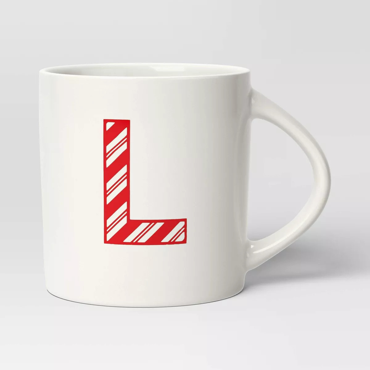 16oz Christmas Stoneware Monogram Mug White - Wondershop™ | Target