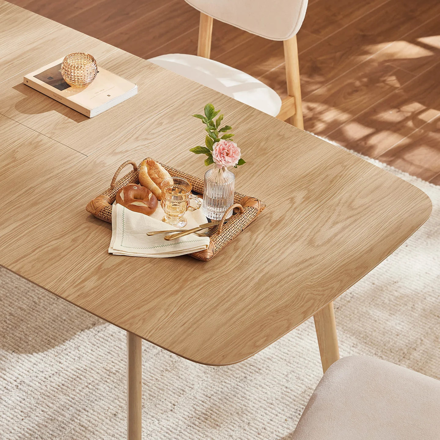 Hilda Extendable Wood Dining Table | Modern Wood Design | Chita