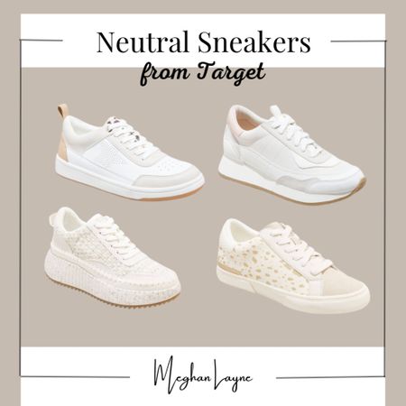 Neutral sneakers from Target. Spring 2023. 

#LTKunder50 #LTKshoecrush #LTKSeasonal