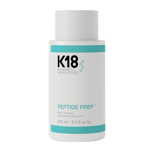 K18 PEPTIDE PREP™ Colour-Safe Detox Clarifying Shampoo, Non-Stripping, pH-Optimised Cleanse, Removes Product Buildup, Dirt, Oils & Metals, 250ml | Amazon (UK)
