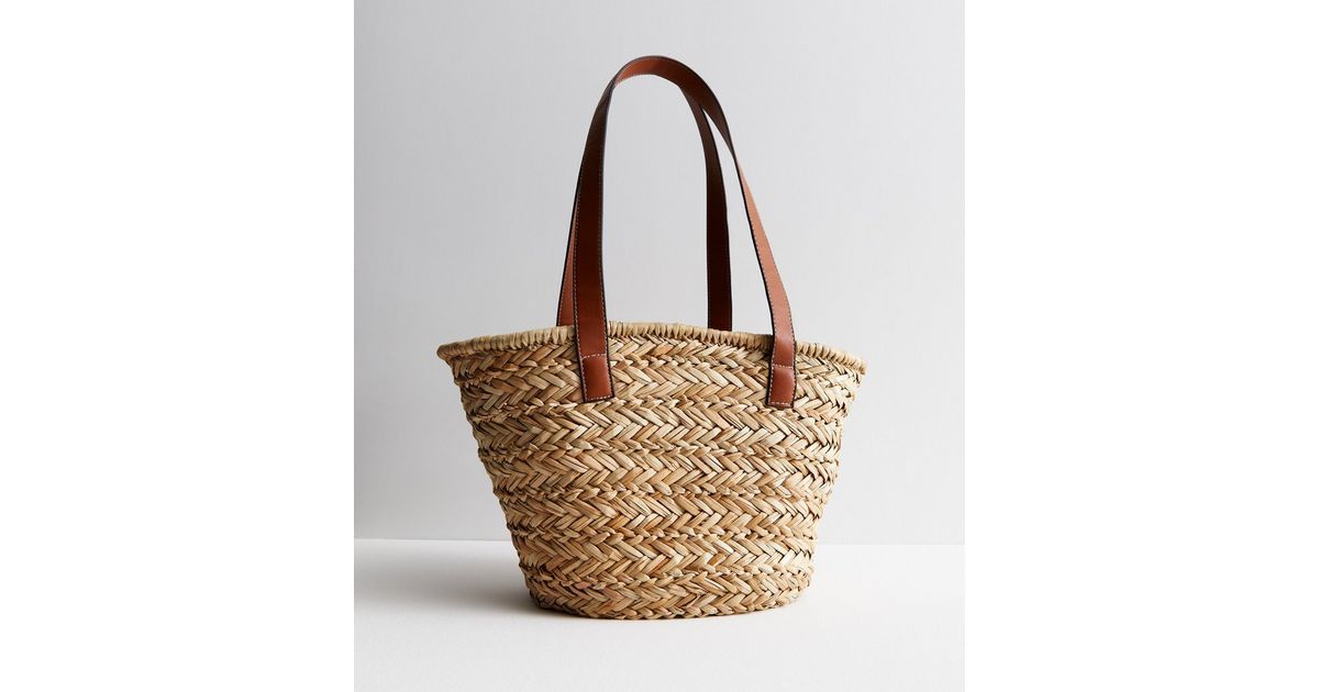 Stone Straw Mini Basket Tote Bag
						
						Add to Saved Items
						Remove from Saved Items | New Look (UK)