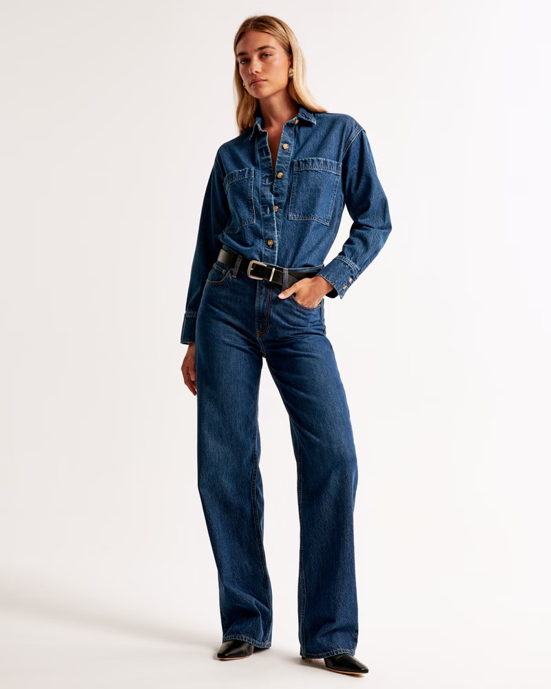 High Rise Loose Jean | Abercrombie & Fitch (UK)