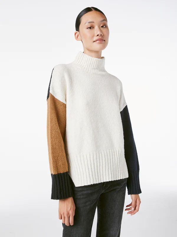 Color Blocked Sweater -- Off White Multi | Frame Denim