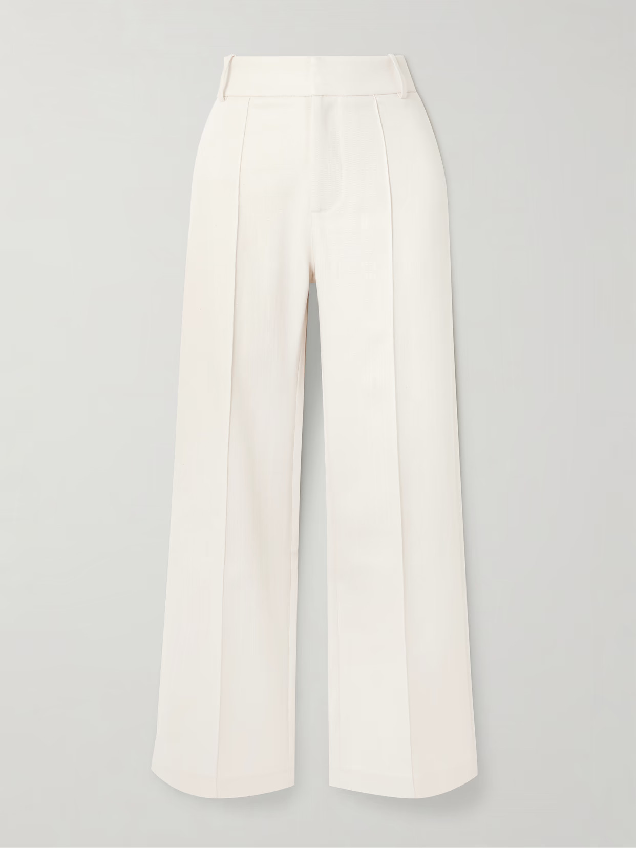 DESTREE - Yoshitomo Pleated Denim Straight-leg Pants - Ecru | NET-A-PORTER (US)