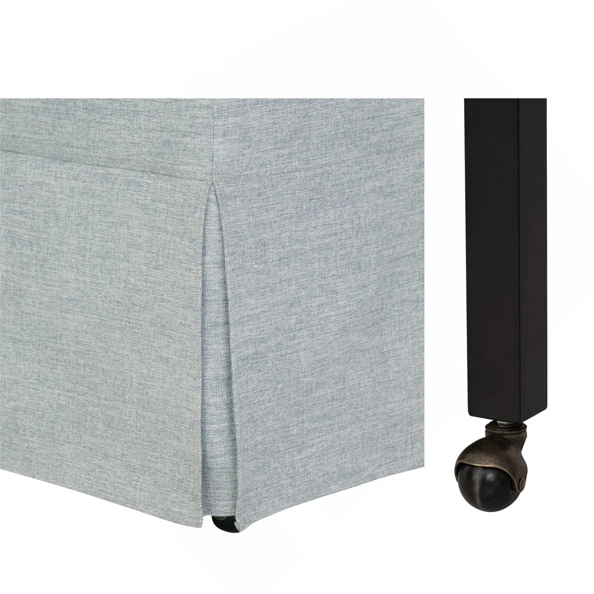 London Upholstered Skirted Dining Arm Chair With Hidden Casters | Wayfair North America