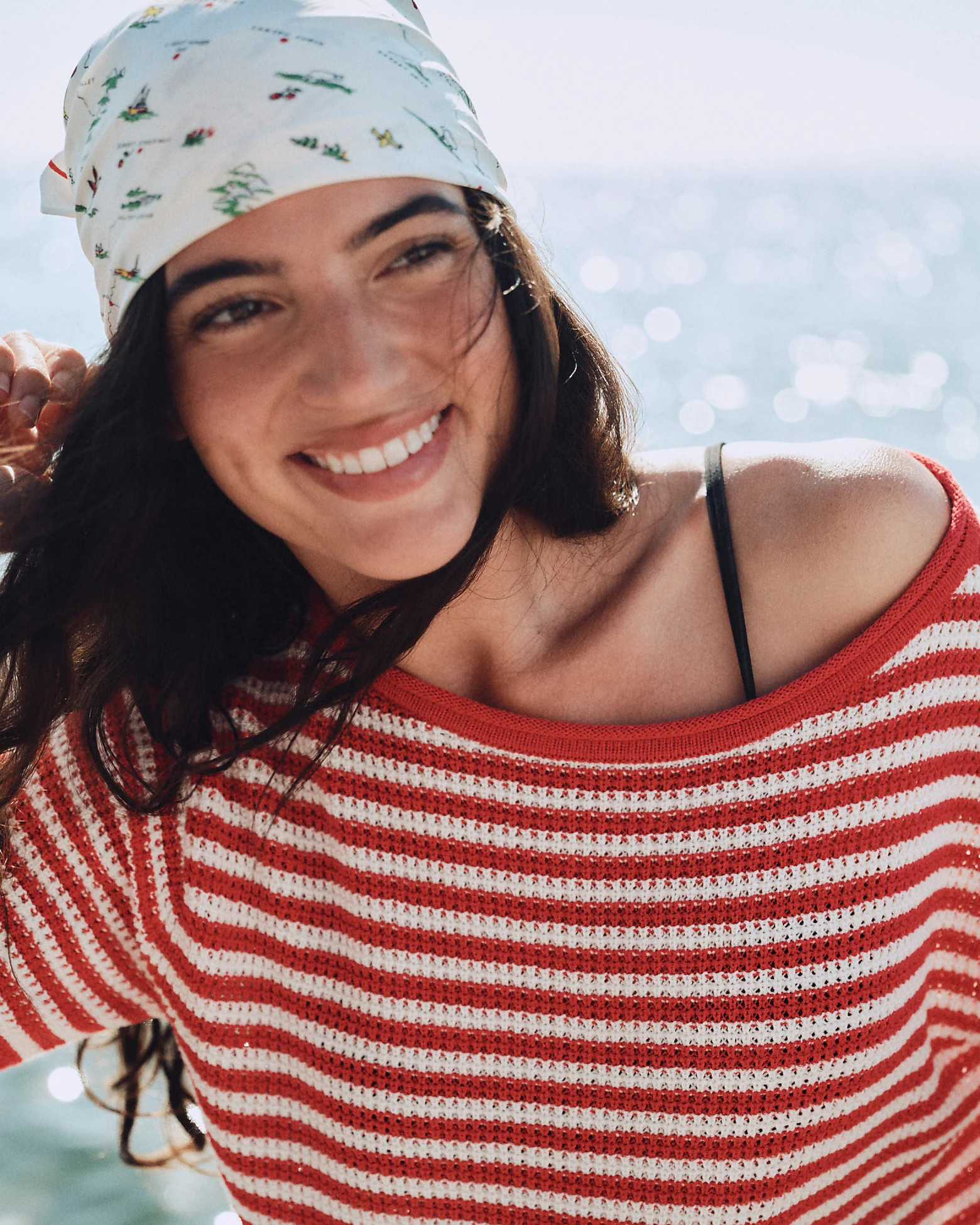 Boatneck sweater in stripe | J. Crew US