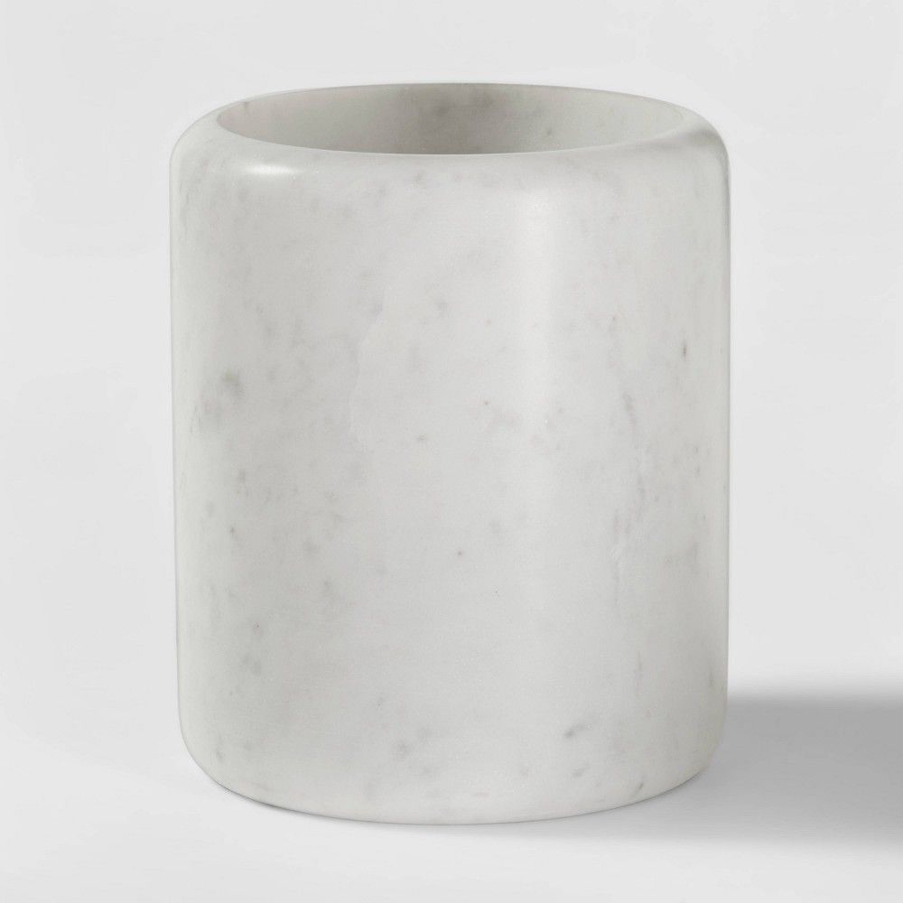 Marble Utensil Holder White - Threshold | Target