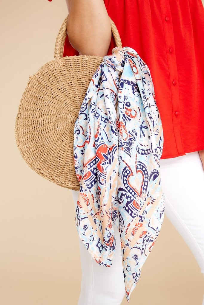 Resort Classic Tan Round Bag | Red Dress 