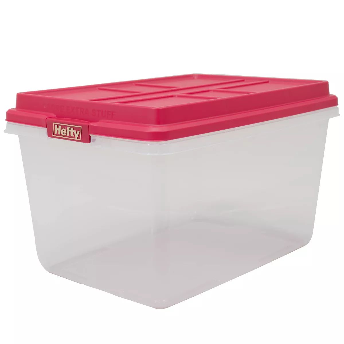 Hefty 72qt Clear Box Red Lid | Target
