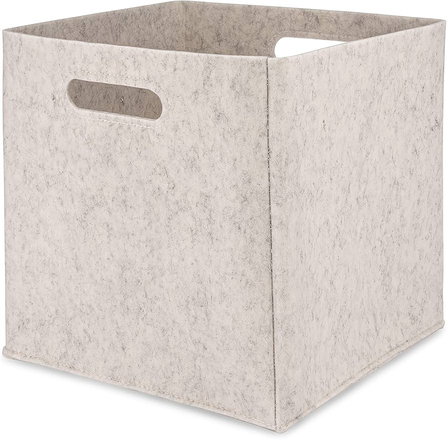 Parker Baby Co. Felt Foldable Storage Cube Bin - 13 Inch Nursery Organizer for Diapers, Toys, and... | Amazon (US)