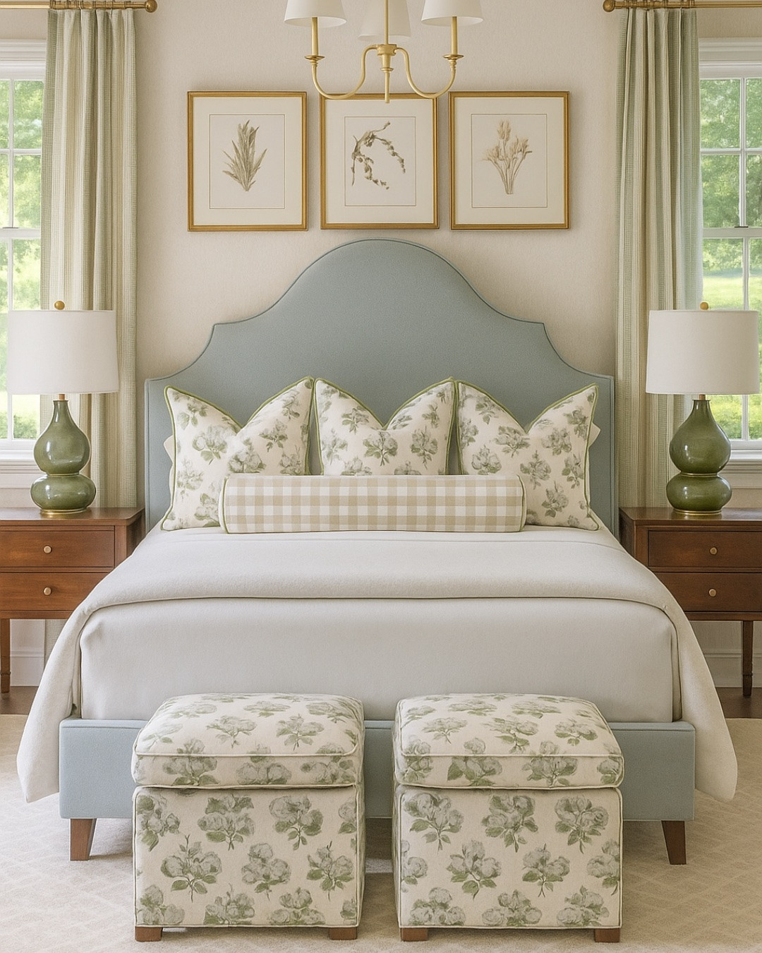 A fresh grandmillennial bedroom design with soft blues & greens, floral accents, and timeless details 🌿✨ The perfect mix of cozy, classic, and chic.

Swipe to see the vision board behind the design and how ChatGPT turned it into reality.

Grandmillennial bedroom ideas | timeless bedroom decor | grandmillennial bedroom inspo | traditional bedroom style

#LTKHome #LTKSaleAlert
