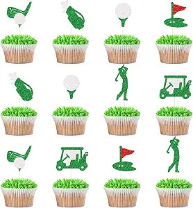 Little Man Golf Cupcake Toppers, Par Tee Golf Decorations | Golf Theme Birthday Party Decorations... | Amazon (US)