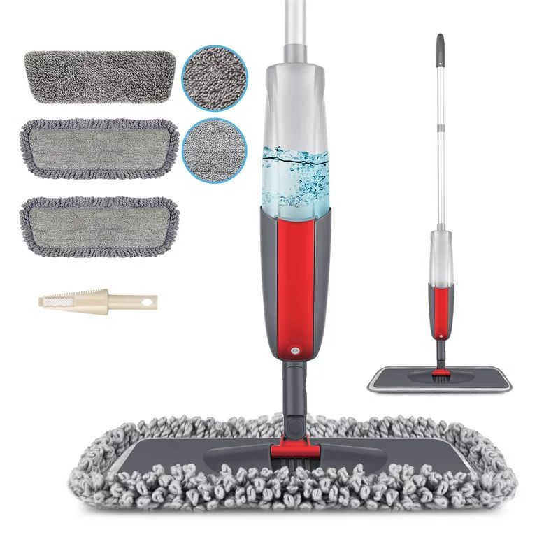SUGARDAY Microfiber Spray Mops for Floor Cleaning Wet Dry Dust Hardwood Kitchen Floor Mop | Walmart (US)