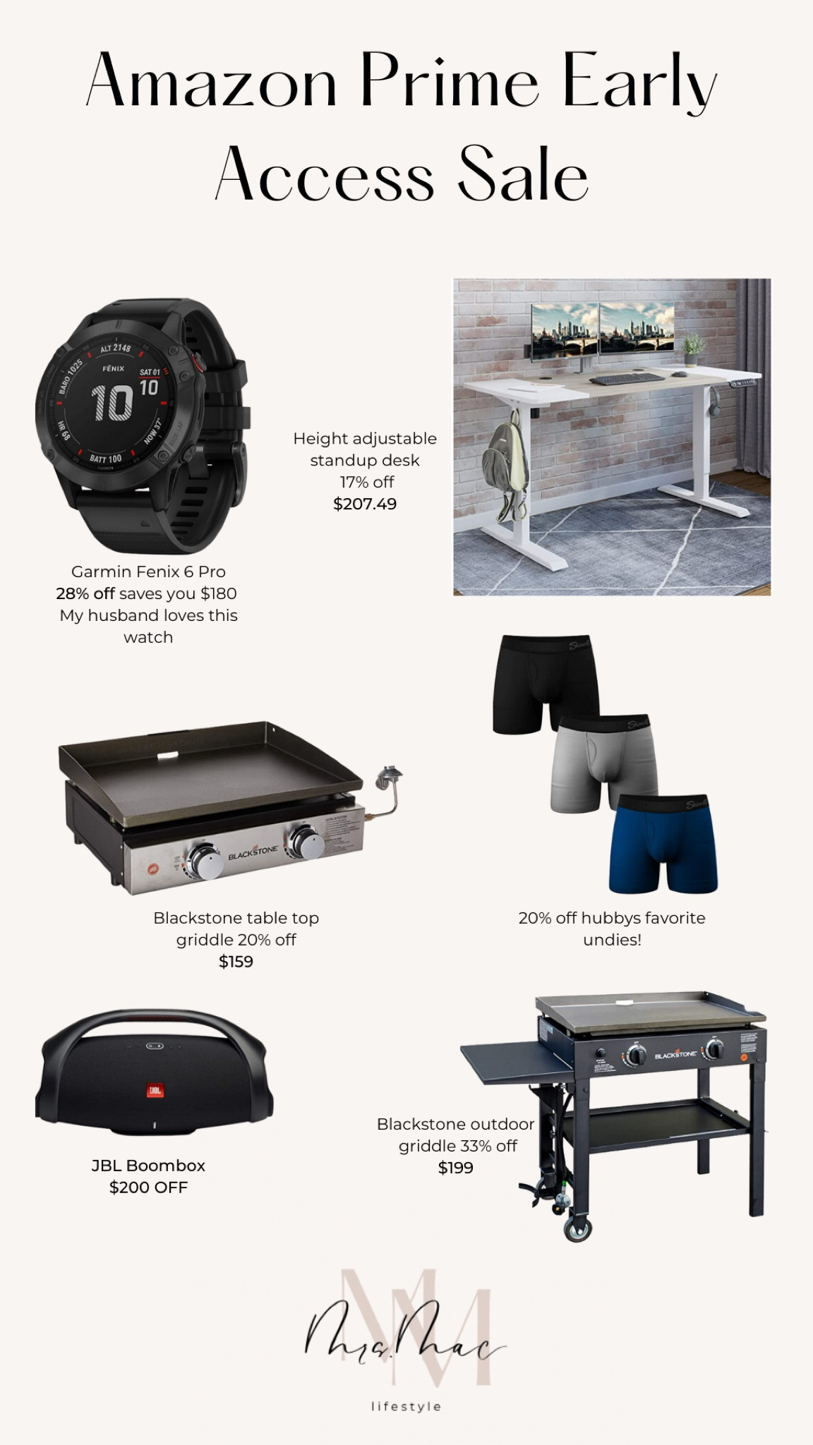 Christmas presents.
Hubby.
Prime day early access.
Husband.
Boy.
Son.
Blackstone.
Boxers.
Standup desk.
Garmin.


#LTKsalealert