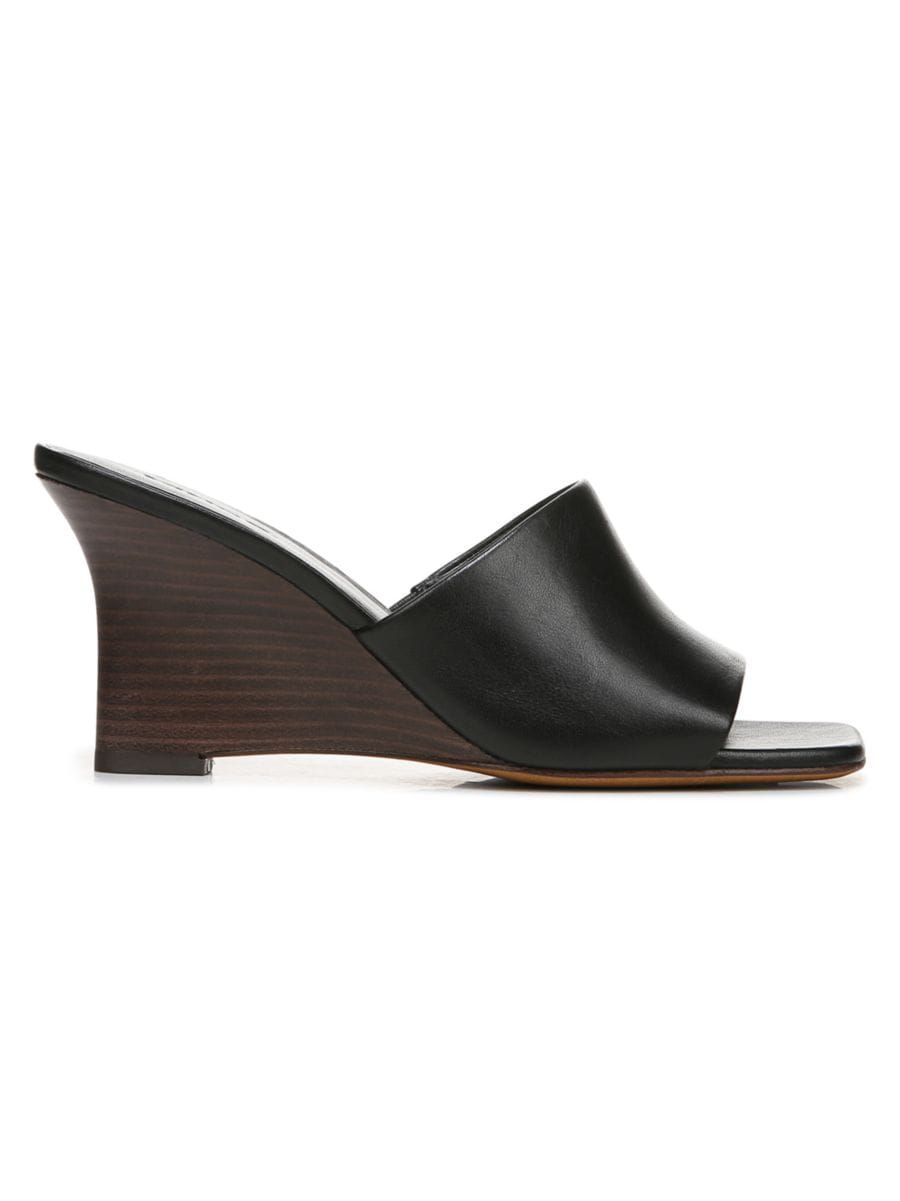 Pia 75MM Leather Wedge Sandals | Saks Fifth Avenue