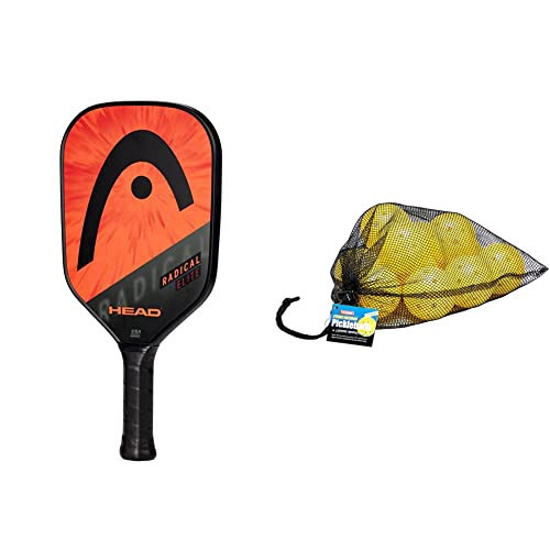 HEAD Radical Elite Pickleball Paddle,Orange/Black and Tourna Strike Outdoor Pickleballs (12 Pack) - USAPA Approved, Optic Yellow (PIKL-12-OY-O) | Amazon (US)