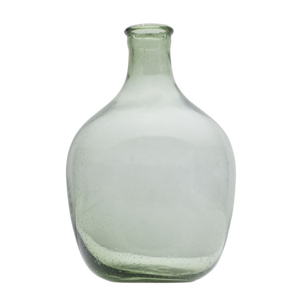 Elements 12-inch Green Glass Bulb Decorative Vase - Walmart.com | Walmart (US)