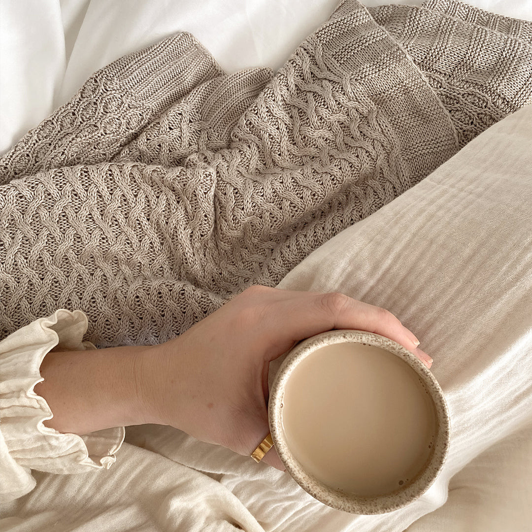 Knitted Throw Blanket | Simply Organic Bamboo