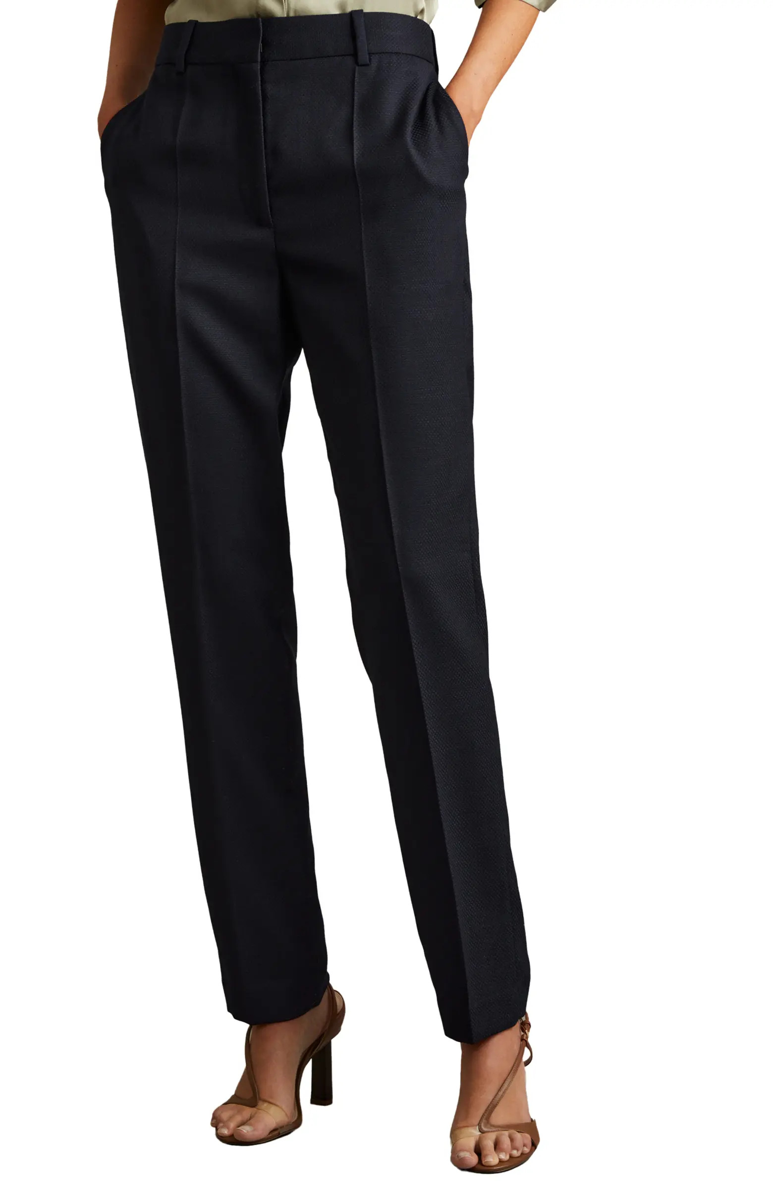 Hallie Straight Leg Wool Blend Pants | Nordstrom