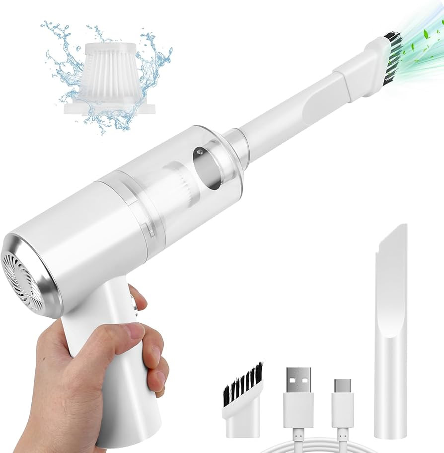 Mini Car Vacuum Cleaner(4500 pa) Portable Cordless Rechargeable,Tiny Handheld Vacuum, Computer Ha... | Amazon (US)