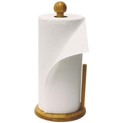 Home Basics  Easy Tear Bamboo Paper Towel Holder with Weighted Base, Natural | Target