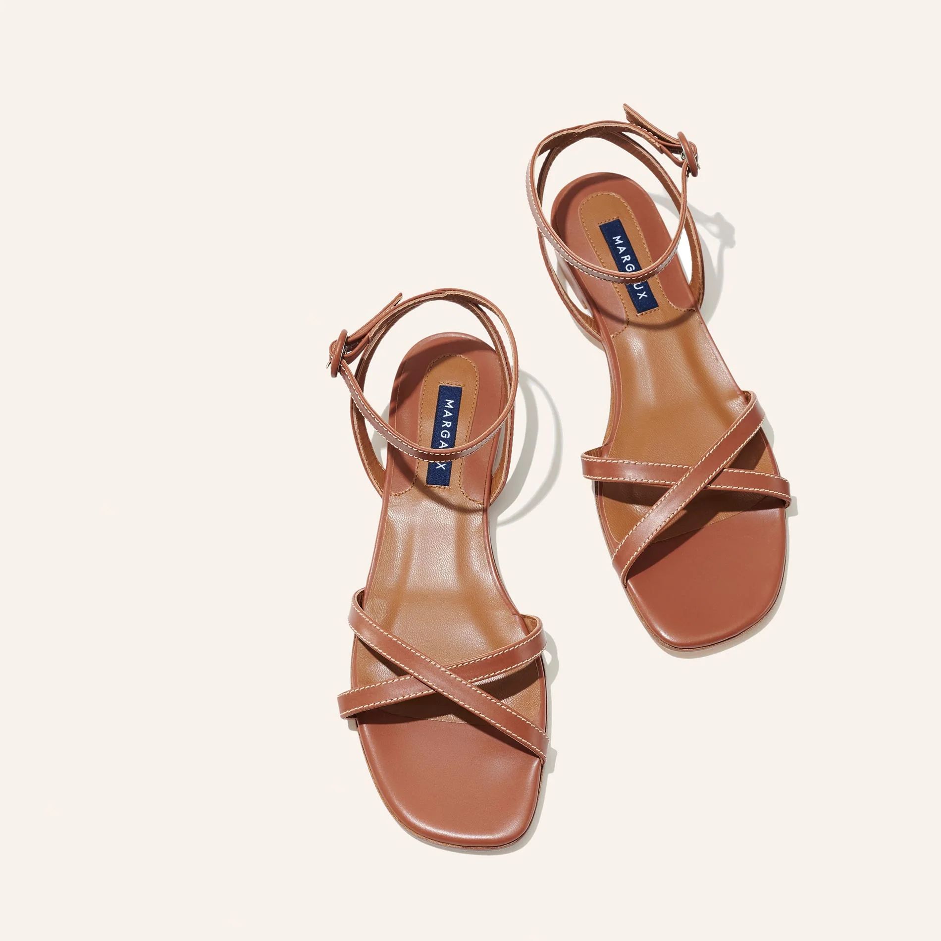 The Flat Sandal - Saddle Nappa | Margaux