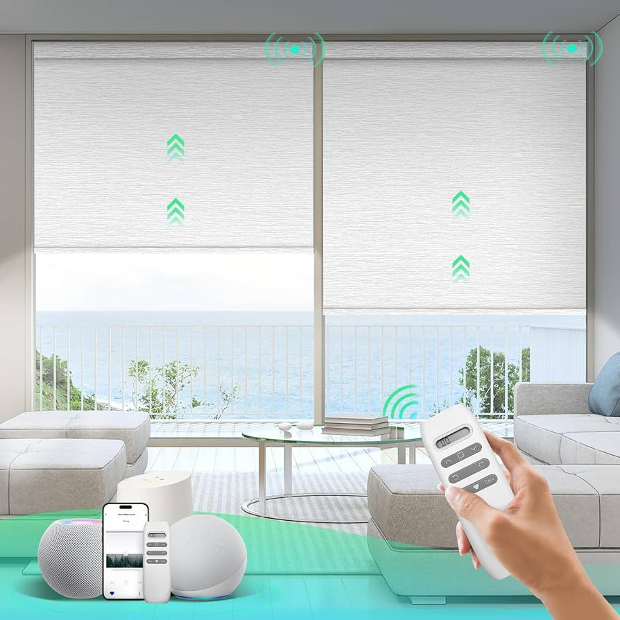 Motorized Blinds with Remote, 100% Blackout Smart Blinds, Motorized Shades, Automatic Blinds for ... | Amazon (US)