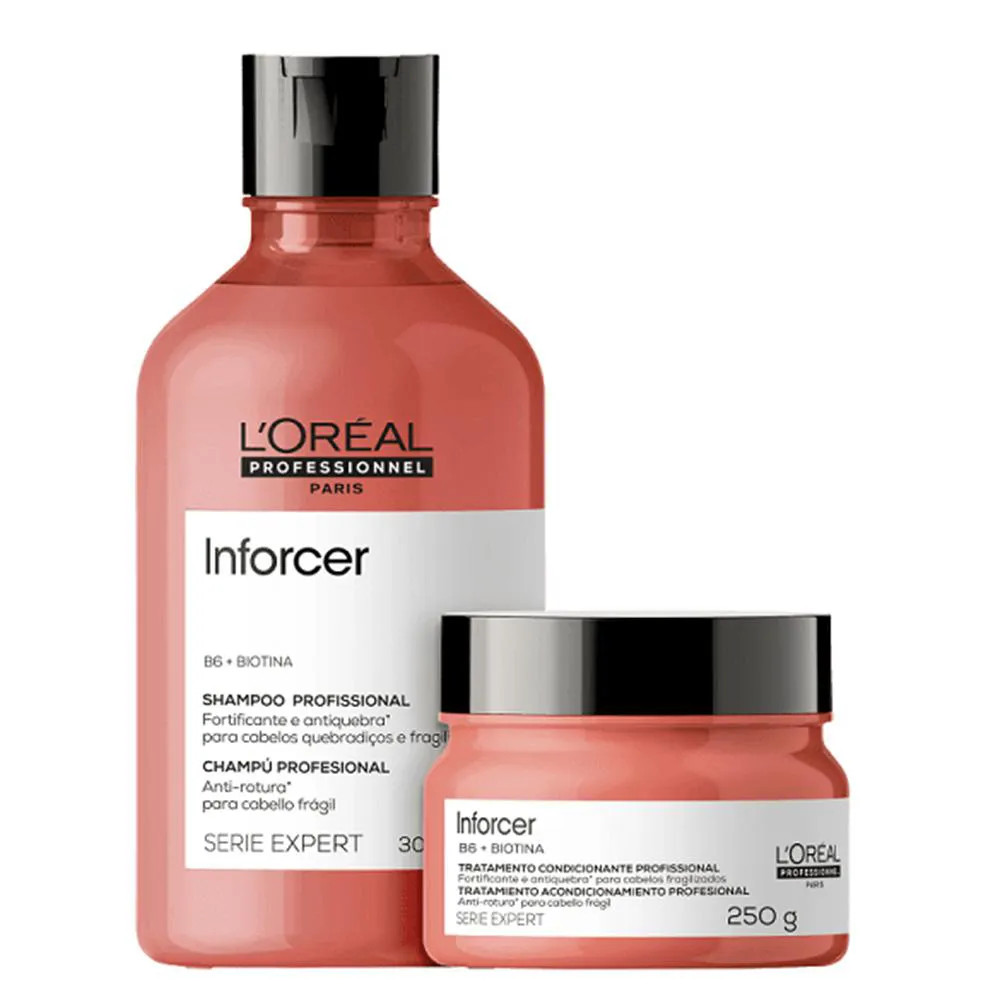 Kit L'oréal Professionnel Inforcer Serie Expert Shampoo 300Ml + Máscara 250G (2 Produtos) | DrogaRaia (BR)