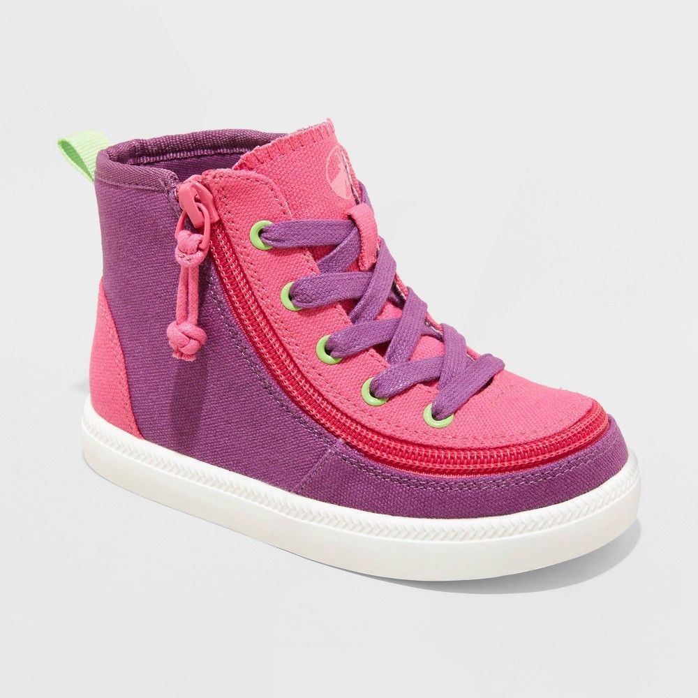 Toddler Girls' BILLY Footwear Colorblock Haring Essential High Top Sneakers - Pink/Purple 6 | Target